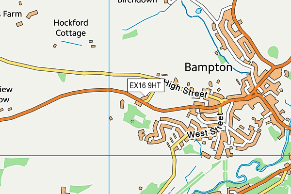 EX16 9HT map - OS VectorMap District (Ordnance Survey)