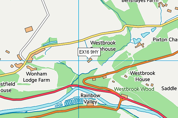 EX16 9HY map - OS VectorMap District (Ordnance Survey)