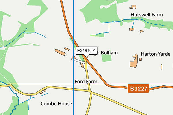 EX16 9JY map - OS VectorMap District (Ordnance Survey)