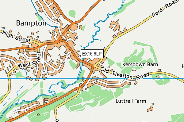 EX16 9LP map - OS VectorMap District (Ordnance Survey)