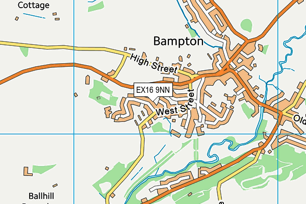 EX16 9NN map - OS VectorMap District (Ordnance Survey)