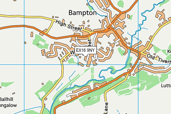 EX16 9NY map - OS VectorMap District (Ordnance Survey)