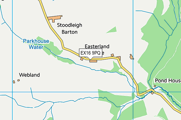 EX16 9PQ map - OS VectorMap District (Ordnance Survey)