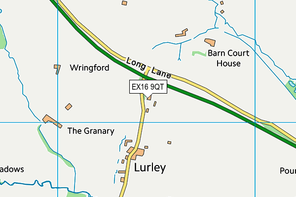 EX16 9QT map - OS VectorMap District (Ordnance Survey)