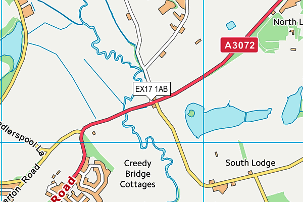 EX17 1AB map - OS VectorMap District (Ordnance Survey)