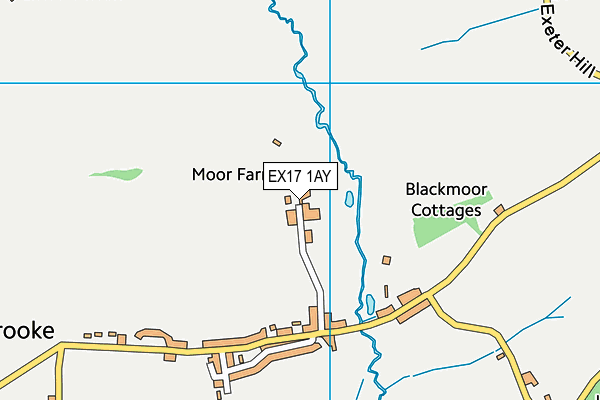 EX17 1AY map - OS VectorMap District (Ordnance Survey)