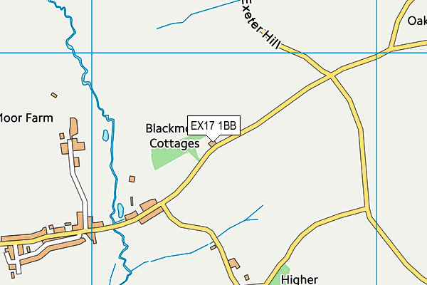 EX17 1BB map - OS VectorMap District (Ordnance Survey)
