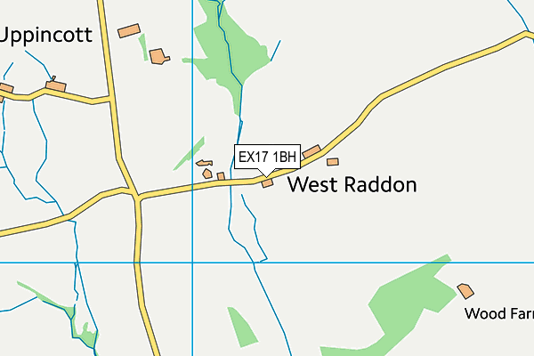 EX17 1BH map - OS VectorMap District (Ordnance Survey)