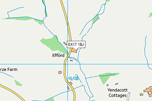 EX17 1BJ map - OS VectorMap District (Ordnance Survey)