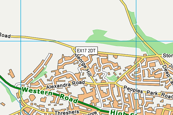 EX17 2DT map - OS VectorMap District (Ordnance Survey)