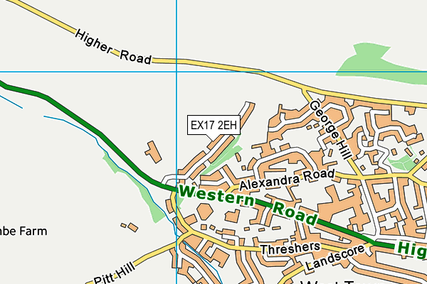 EX17 2EH map - OS VectorMap District (Ordnance Survey)