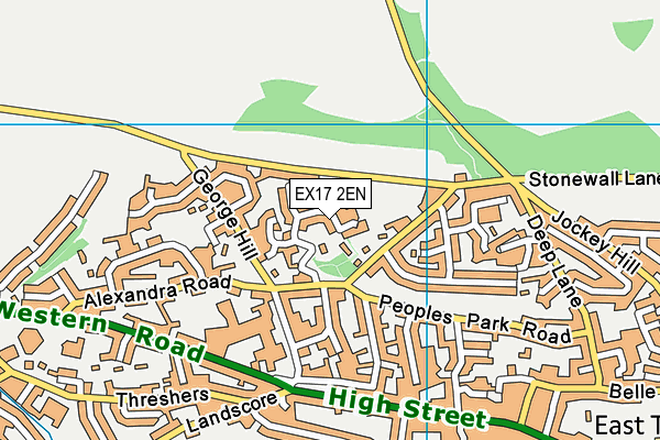 EX17 2EN map - OS VectorMap District (Ordnance Survey)