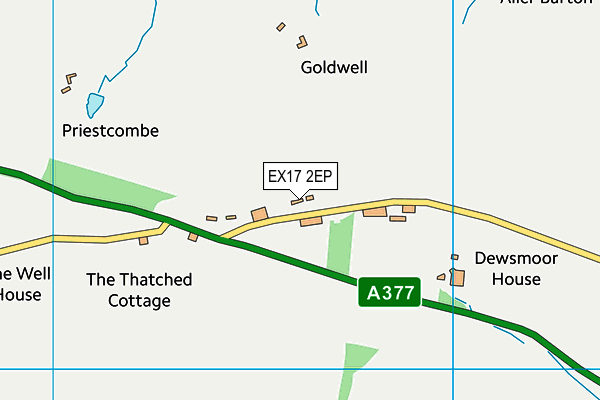 EX17 2EP map - OS VectorMap District (Ordnance Survey)