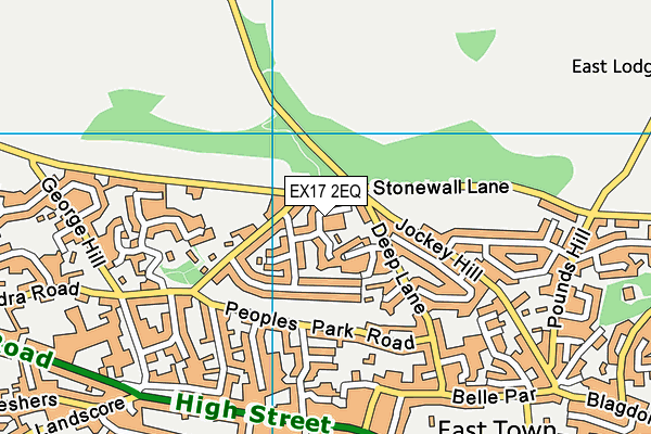 EX17 2EQ map - OS VectorMap District (Ordnance Survey)