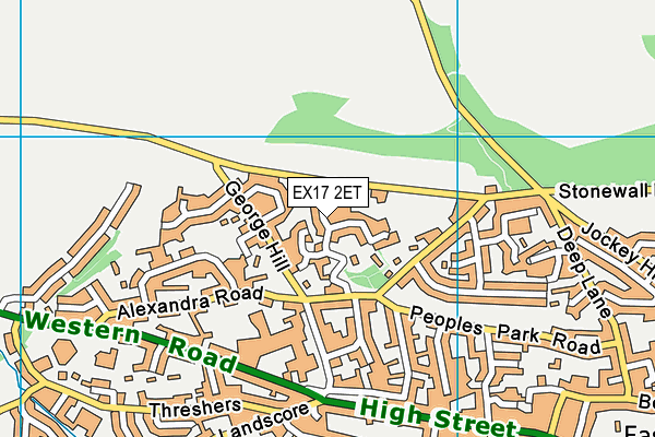 EX17 2ET map - OS VectorMap District (Ordnance Survey)