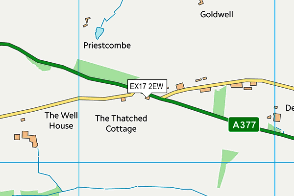 EX17 2EW map - OS VectorMap District (Ordnance Survey)