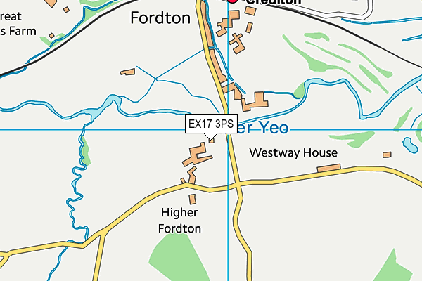 EX17 3PS map - OS VectorMap District (Ordnance Survey)