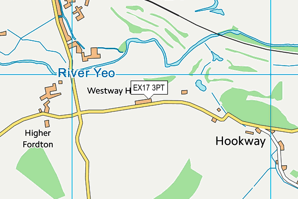 Downes Crediton Golf Club map (EX17 3PT) - OS VectorMap District (Ordnance Survey)