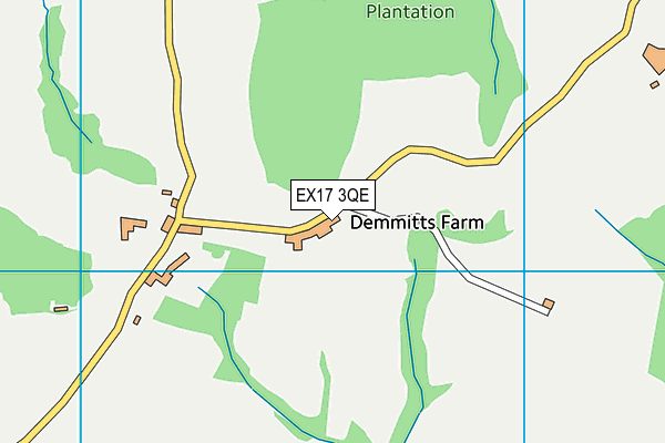 EX17 3QE map - OS VectorMap District (Ordnance Survey)