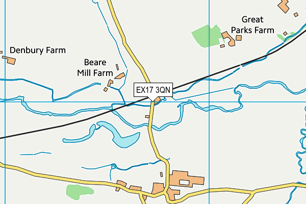 EX17 3QN map - OS VectorMap District (Ordnance Survey)