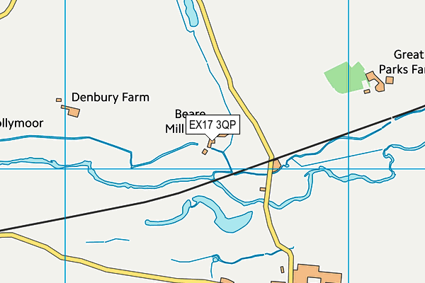 EX17 3QP map - OS VectorMap District (Ordnance Survey)