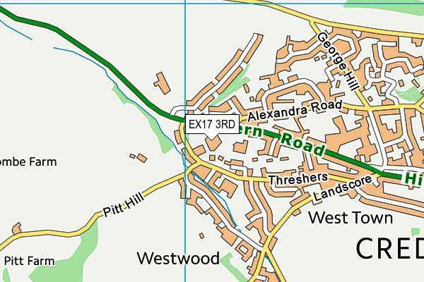 EX17 3RD map - OS VectorMap District (Ordnance Survey)