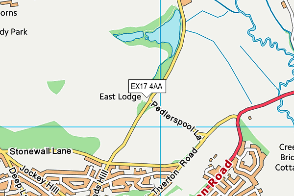 EX17 4AA map - OS VectorMap District (Ordnance Survey)