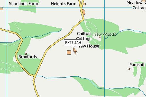 EX17 4AH map - OS VectorMap District (Ordnance Survey)