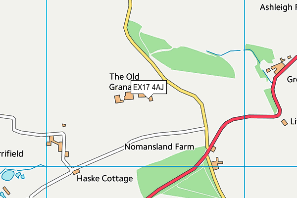 EX17 4AJ map - OS VectorMap District (Ordnance Survey)