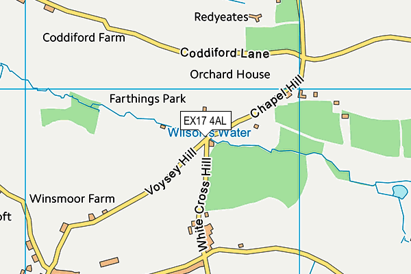 EX17 4AL map - OS VectorMap District (Ordnance Survey)