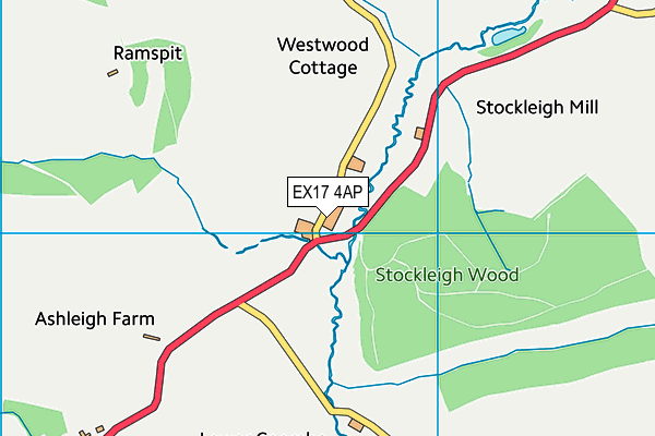 EX17 4AP map - OS VectorMap District (Ordnance Survey)