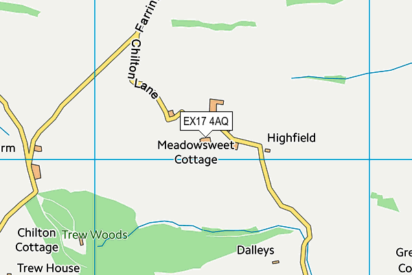 EX17 4AQ map - OS VectorMap District (Ordnance Survey)