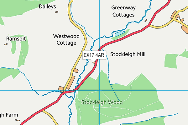 EX17 4AR map - OS VectorMap District (Ordnance Survey)