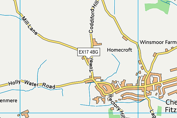 EX17 4BG map - OS VectorMap District (Ordnance Survey)