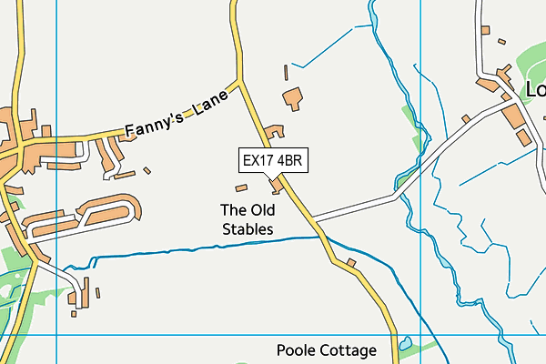 EX17 4BR map - OS VectorMap District (Ordnance Survey)