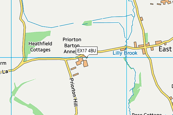 EX17 4BU map - OS VectorMap District (Ordnance Survey)