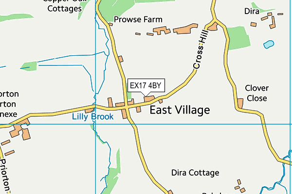 EX17 4BY map - OS VectorMap District (Ordnance Survey)