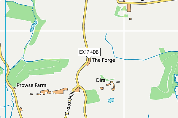 EX17 4DB map - OS VectorMap District (Ordnance Survey)