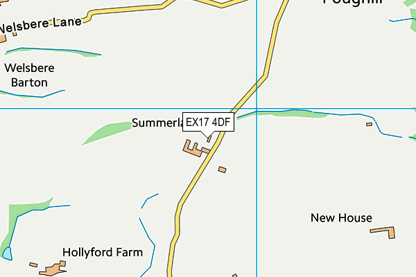 EX17 4DF map - OS VectorMap District (Ordnance Survey)