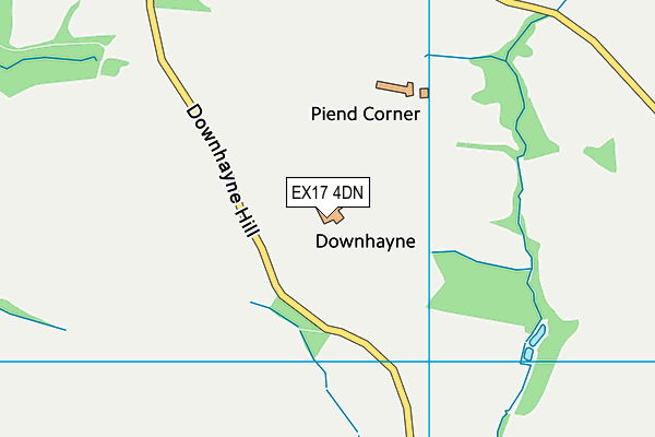 EX17 4DN map - OS VectorMap District (Ordnance Survey)