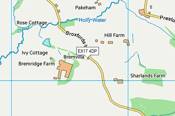 EX17 4DP map - OS VectorMap District (Ordnance Survey)