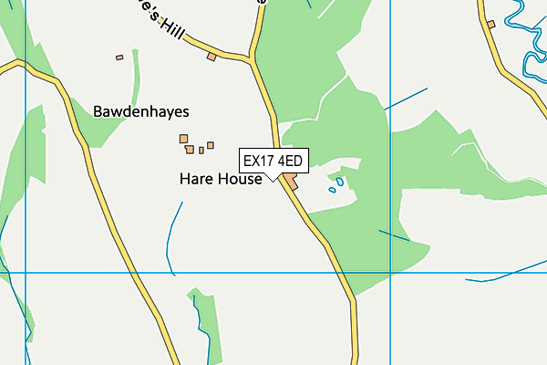 EX17 4ED map - OS VectorMap District (Ordnance Survey)