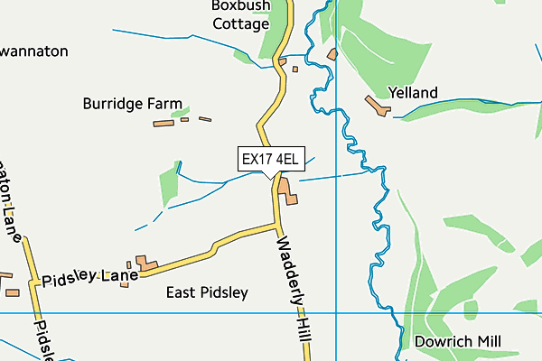 EX17 4EL map - OS VectorMap District (Ordnance Survey)