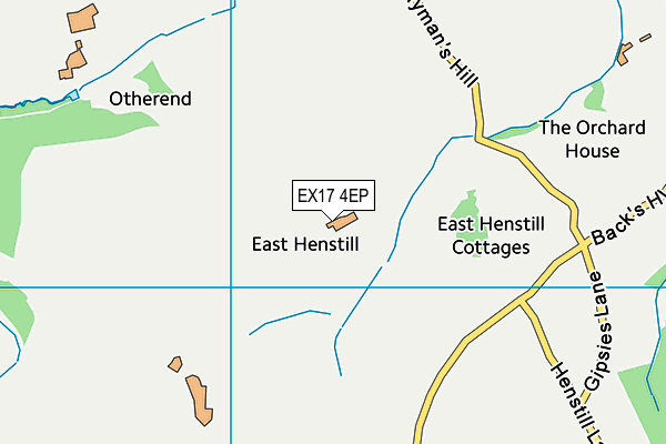 EX17 4EP map - OS VectorMap District (Ordnance Survey)