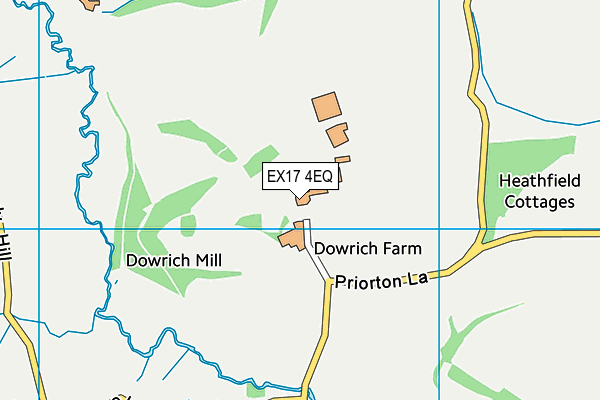 EX17 4EQ map - OS VectorMap District (Ordnance Survey)