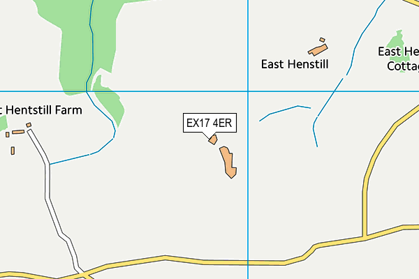 EX17 4ER map - OS VectorMap District (Ordnance Survey)