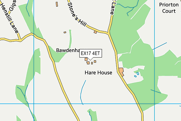 EX17 4ET map - OS VectorMap District (Ordnance Survey)