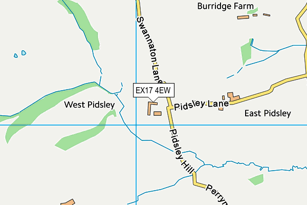 EX17 4EW map - OS VectorMap District (Ordnance Survey)