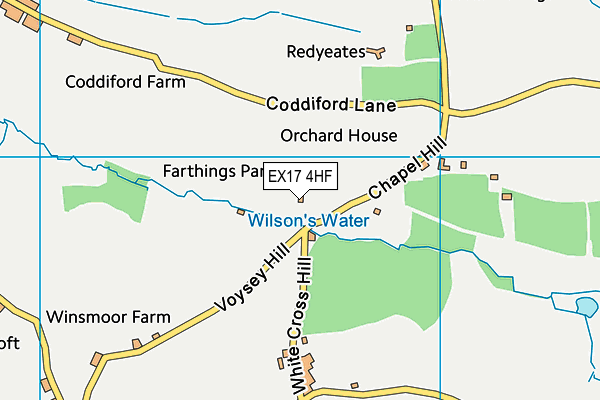 EX17 4HF map - OS VectorMap District (Ordnance Survey)