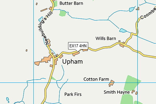 EX17 4HN map - OS VectorMap District (Ordnance Survey)